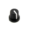 Gałka z kołnierzem do potencjometru na oś 6mm - 16x14mm - czarna, biały wskaźnik - GC16