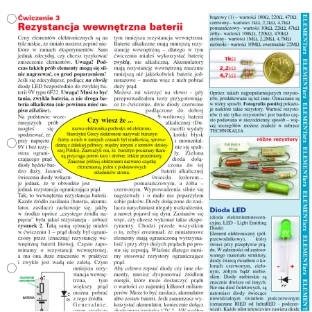 Zestaw elementów do nauki elektroniki. Kurs dla początkujących - Lekcja nr 1 - 14 ćwiczeń - EDW A01