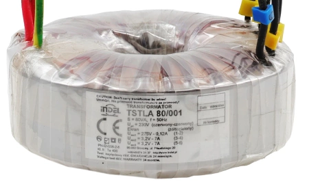 Transformator toroidalny 80VA Indel TSTLA 80/001: 230V (275V, 2x3.2V) do wzmacniaczy lampowych
