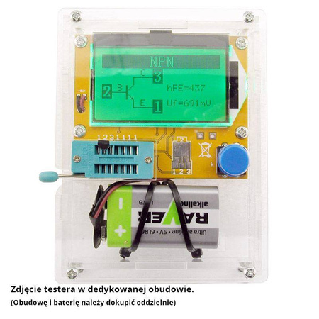 Miernik LCR-T4 FNIRSI - tester tranzystorów, rezystorów, cewek, kondensatorów, diod i innych