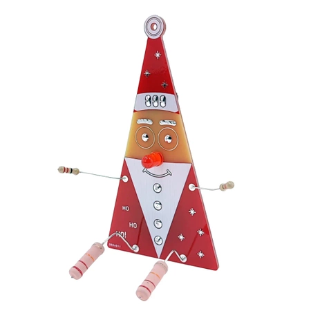 Pomysłowy Mikołaj LED - ozdoba DIY, zestaw do nauki lutowania, AVT XMAS5