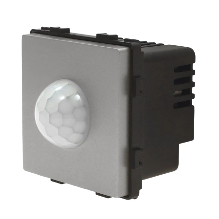 Czujnik ruchu PIR 200W (60W LED) grafitowy podtynkowy z ramką szklaną - TAWOIA Glass