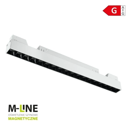Reflektor szynowy magnetyczny liniowy 18W 1400lm 4000K biały M-LINE