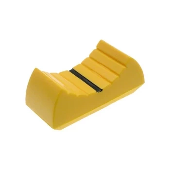 Gałka do potencjometru suwakowego - żółta 24x11x11mm na trzpień 4mm