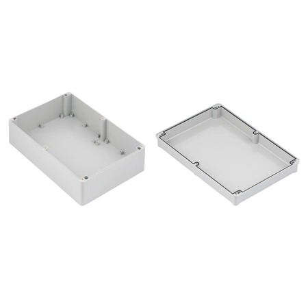 Obudowa 283x193, h=95mm, jasna, uszczelka zalewana + tuleje mosiężne ABS, Z95