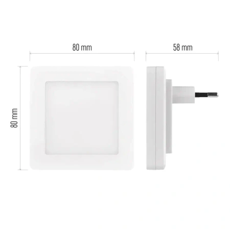 Lampka nocna LED z czujnikiem zmierzchu do gniazdka 230V