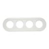 Ramka poczwórna owalna ceramiczna biała Ceramic Loft