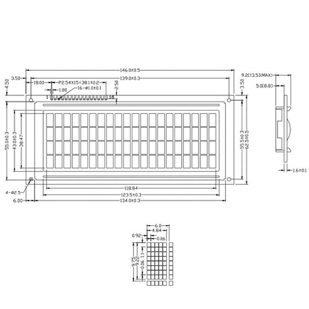Wyświetlacz LCD alfanumeryczny 4x20 BIG LCD-PC-2004C-FIW K/W-E6