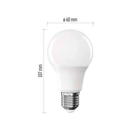 Żarówka LED E27 bańka A60, 7 W, odpowiednik 60 W, zimna biel, 806 lm, EMOS ZAR-E-ZQ5E44