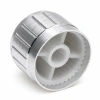Gałka aluminiowa do potencjometru na oś 6mm - 23x17mm - srebrna - GSL23