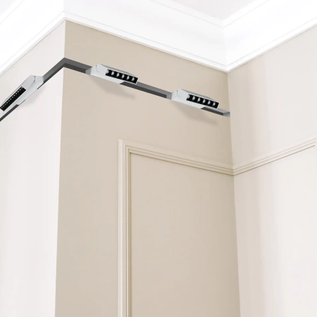 Łącznik kątowy do szyny magnetycznej zewnętrzny podtynkowy biały M-LINE