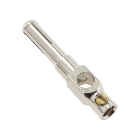 Wtyk bananowy NRC z otworem 4mm, czerwony