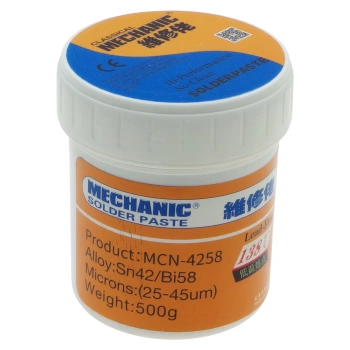 Pasta lutownicza MCN-4258 138°C Mechanic, słoiczek 500g