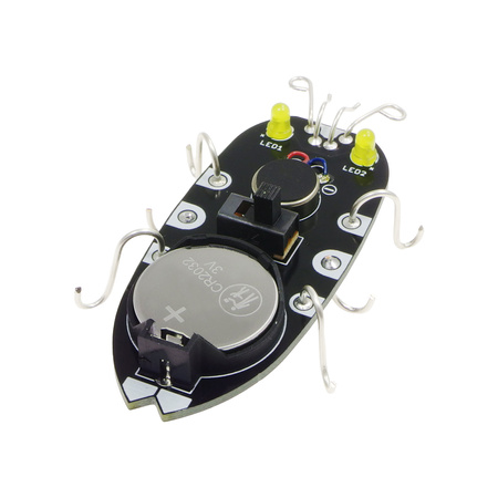 ROBO-BUG DIY - Czarny wędrujący robaczek LED do zlutowania