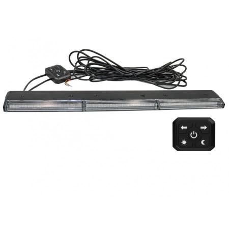 Belka ostrzegawcza LED na dach pojazdu, SLIM, 47 cm, 13W, 36 LED, światło pomarańczowe, śruby, BLK0044