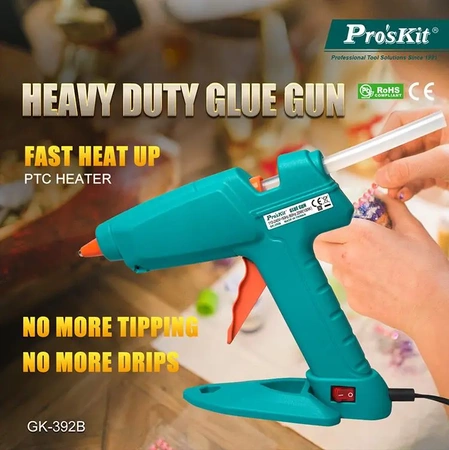 Pistolet do kleju na gorąco Proskit GK-392B, sztyfty 11mm, 100W