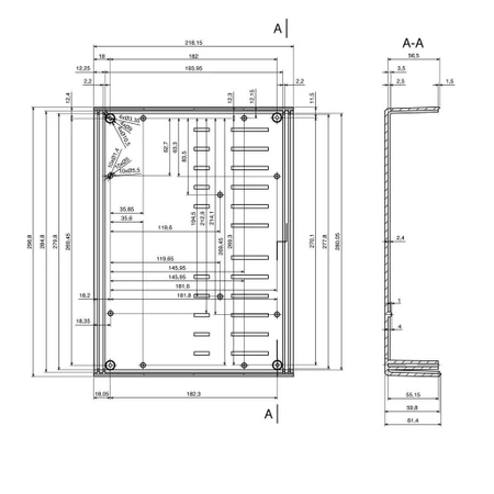 Obudowa 218x269, h=119mm wentylowana, Z39