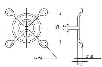 Osłona ochronna wirnika do wentylatora 40 × 40 mm, model Sunon FG-04
