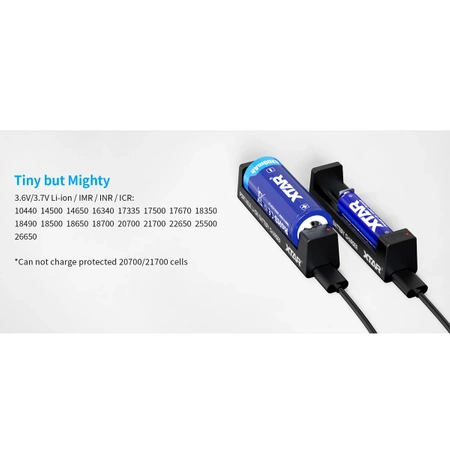 Ładowarka 1-kanałowa do ogniw Li-ion 18650, gniazdo USB-C, Xtar MC1 USB-C