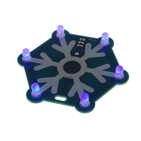 Niebieska świąteczna ozdoba LED RGB - zestaw DIY do nauki lutowania, AVT XMAS2