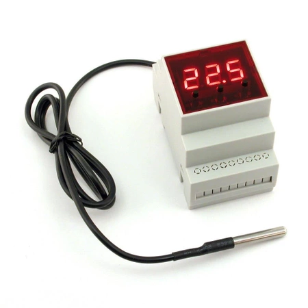 Termostat z wyświetlaczem LED - zlutowany KIT AVT 3220