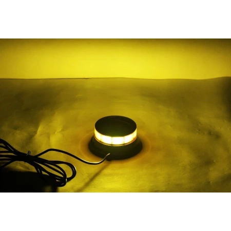 Lampa ostrzegawcza LED do pojazdu, 19W, 30 LED, światło pomarańczowe, magnes, R65 R10, 12V/24V, ALR0071