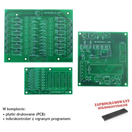 Sterownik oświetlenia sufitu, PCB i mikroprocesor do projektu AVT5336