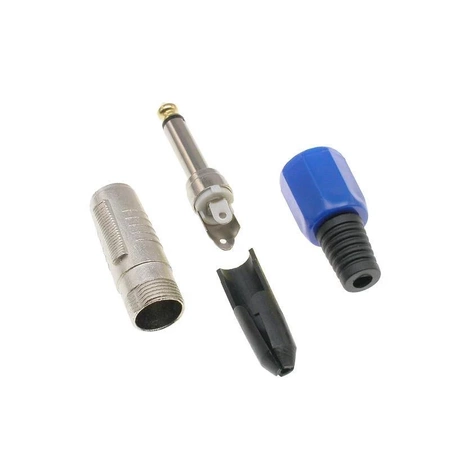 Wtyk jack 6.3 mono HQ niebieski