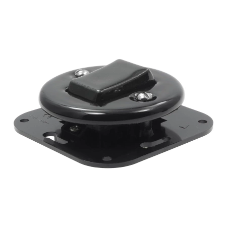 Włącznik światła pojedynczy dwubiegunowy ceramiczny, okrągły podtynkowy czarny Ceramic Loft