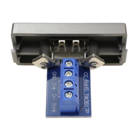 Moduł 1/2 - ładowarka USB 2.4A, 1x USB - szary - kompatybilny z ramkami Tawoia Glass