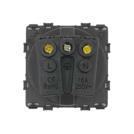 Moduł - gniazdo elektryczne Schuko - biały - Tawoia Glass