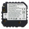 Gniazdo elektryczne z uziemieniem z USB A+C 20W z pomiarem energii (watomierz) WiFi i Bluetooth czarne podtynkowe z ramką szklaną - TAWOIA Smart Home