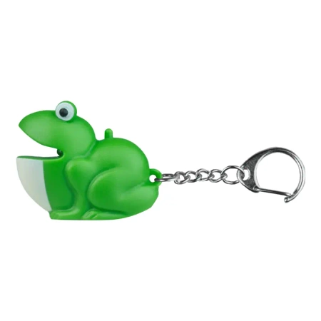 Latarka LED brelok z dźwiękiem – zwierzaki: żabka, kaczuszka, kotek, piesek