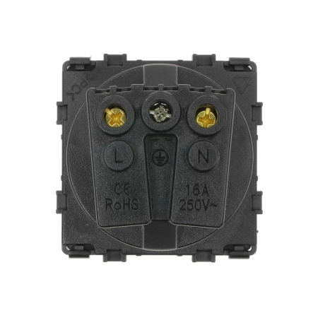 Moduł - gniazdo elektryczne Schuko - czarny - Tawoia Glass