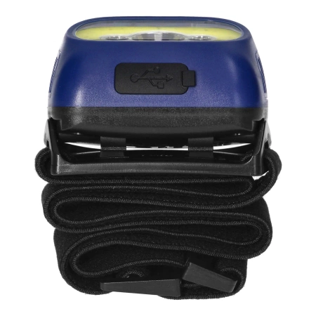 Latarka czołowa COB LED z czujnikiem ruchu, akumulatorowa, niebieska Virone LT-13