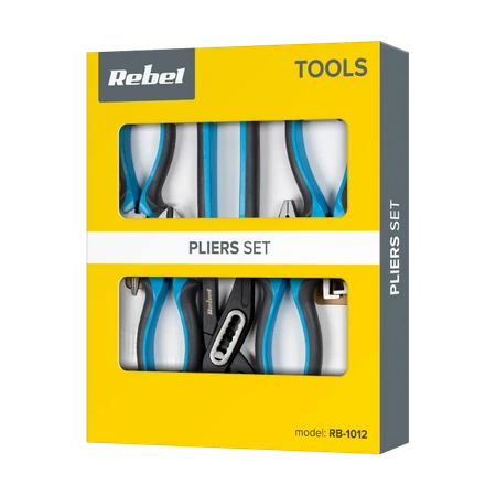 Zestaw szczypce - kombinerki, 5szt, Rebel. Zestaw niezbędnych narzędzi do prac domowych i warsztatowych.