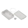 Obudowa hermetyczna ZP125.75.37JPH, 75 × 125 × 37,2 mm, ABS+PC, jasnoszara, z przezroczystym wieczkiem, Kradex
