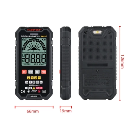 Miernik 4000 [V, om, F, Hz, NCV] True RMS, Habotest HT125B