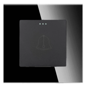 Włącznik szklany dzwonkowy - czarny - Tawoia Glass
