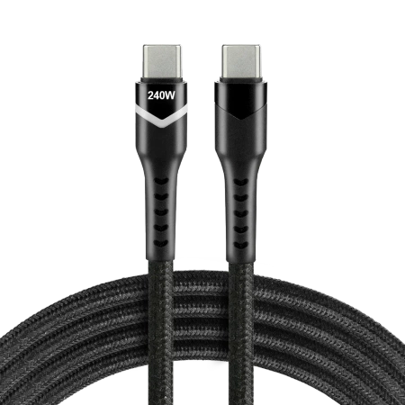 Kabel USB C-C 240W Power Delivery LED 2m – everActive CBB-2PDRS, szybkie ładowanie 5A/48V z RGB
