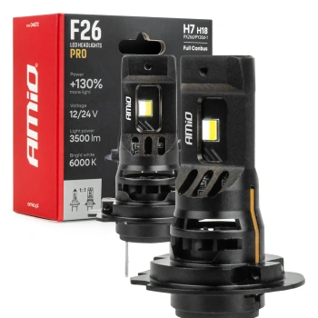 Żarówki samochodowe LED F26 PRO LumiTec LIMITED +130% DUO FULL CANBUS H7/H18 12/24V AMIO 04872