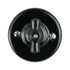 Włącznik schodowy obrotowy okrągły czarny ceramiczny natynkowy - Ceramic Classic Loft