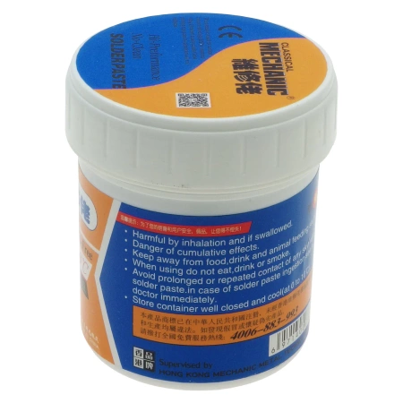 Pasta lutownicza MCN-4258, Sn42/Bi58 bezołowiowa, 138°C, 500 g, Mechanic