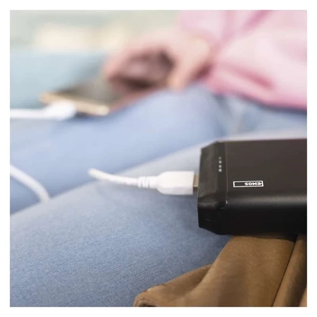 PowerBank 20000mAh EMOS ALPHA2, 10W, czarny, przewód w zestawie