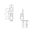 Końcówka widełkowa izolowana M4 1.5-2.5mm² 4.3mm - końcówka kablowa SGE