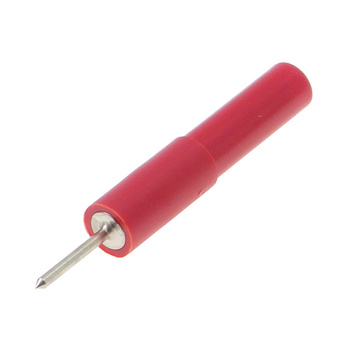 Adapter - gniazdo 4mm na igłę 1.4x13mm czerwony