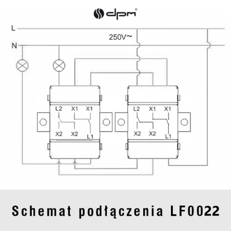 Włącznik schodowy podwójny dźwigniowy, okrągły, biały, podtynkowy, 10 A, Vintage Loft