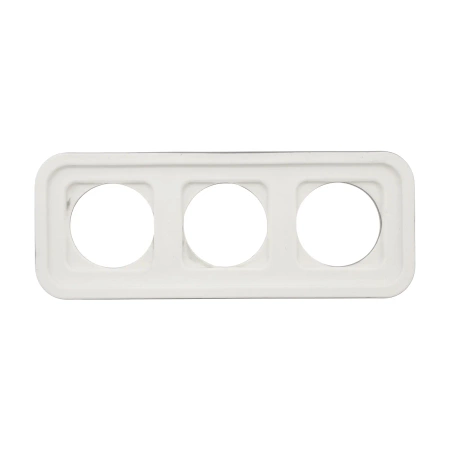 Ramka potrójna kwadratowa ceramiczna czarna Ceramic Loft