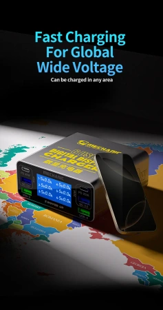 Inteligenta stacja ładowania 87W QC3.0 F-POWER 6P Mechanic