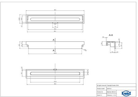 Maskownica uniwersalna ZD5TCUJ ABS V0: 4 sztuki (ZD1005,ZD1010)